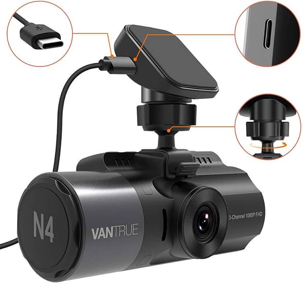 Vantrue N4 Pro یک دوربین داشبورد 3 کاناله